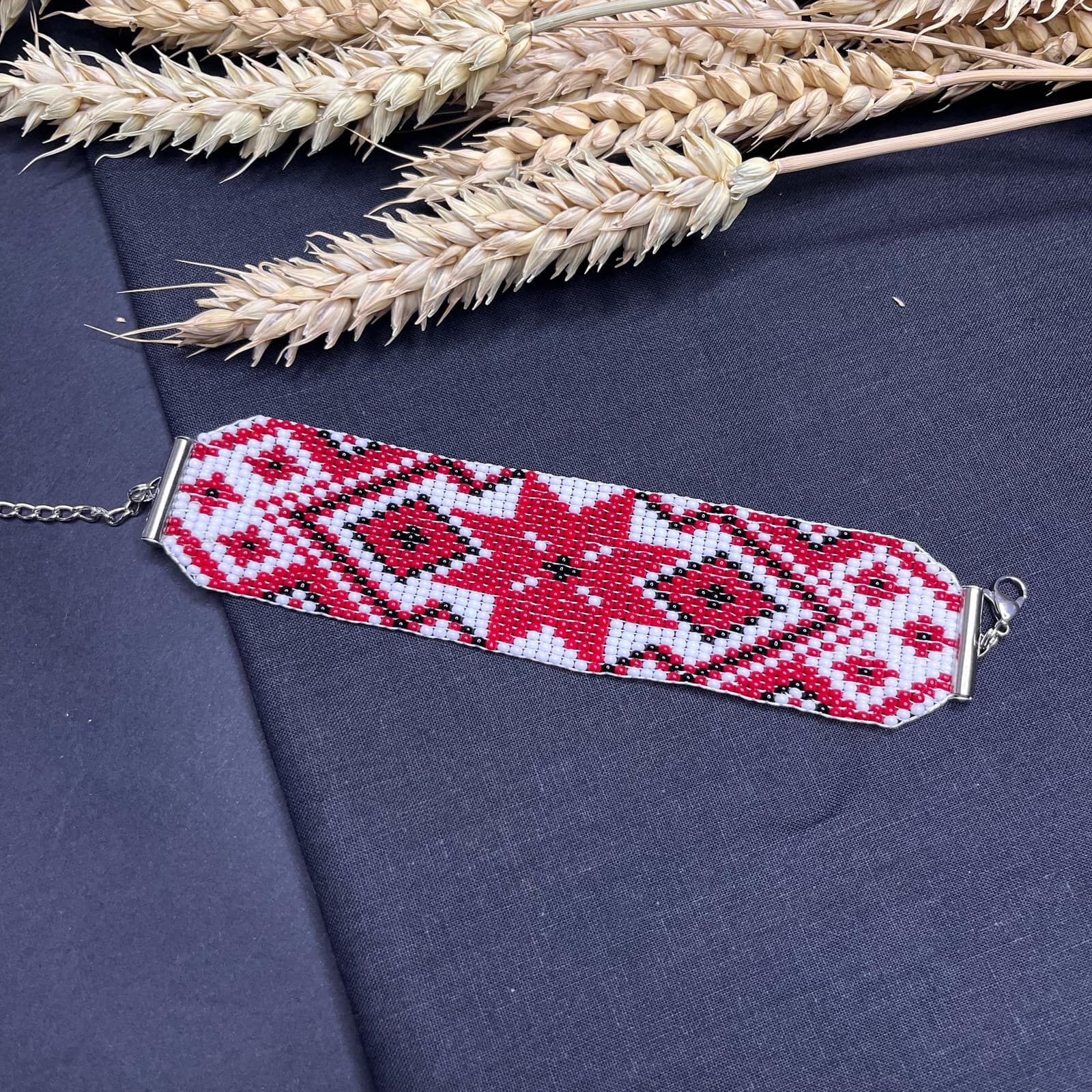 The bracelet worn on a wrist